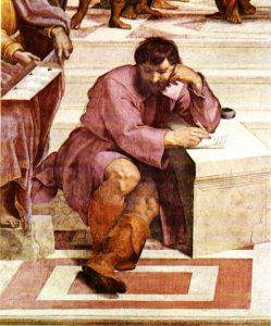 ¿Quiénes se esconden tras los personajes de la escuela de Atenas? 20. Heraclito 249x300 - ¿Quiénes se esconden tras los personajes de la escuela de Atenas?