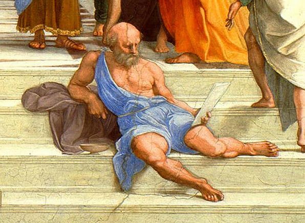 ¿Quiénes se esconden tras los personajes de la escuela de Atenas? 23. Diogenes - ¿Quiénes se esconden tras los personajes de la escuela de Atenas?