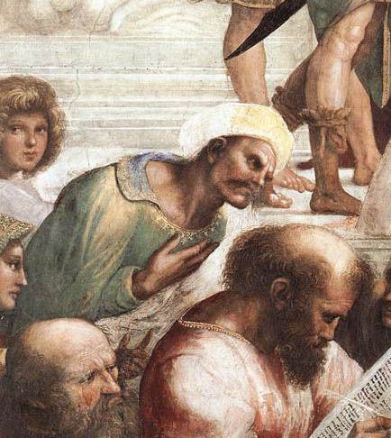 ¿Quiénes se esconden tras los personajes de la escuela de Atenas? 30. Averroes - ¿Quiénes se esconden tras los personajes de la escuela de Atenas?