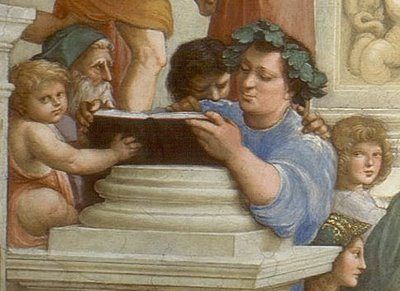 ¿Quiénes se esconden tras los personajes de la escuela de Atenas? 32. Epicuro - ¿Quiénes se esconden tras los personajes de la escuela de Atenas?