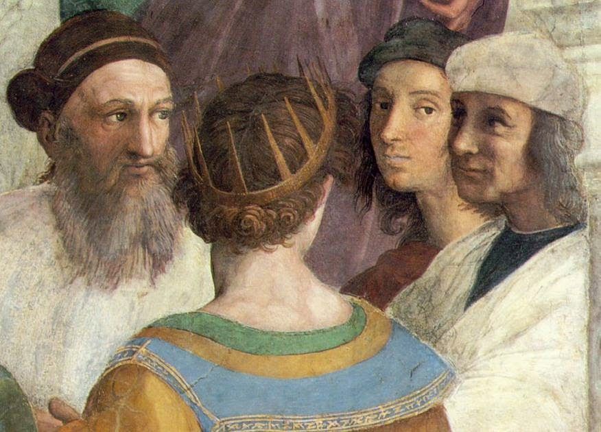 ¿Quiénes se esconden tras los personajes de la escuela de Atenas? 37. Rafael Sanzio - ¿Quiénes se esconden tras los personajes de la escuela de Atenas?